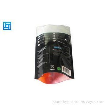 Laminated Zip Lock Stand Up Doypack Bags Black Printing Tea